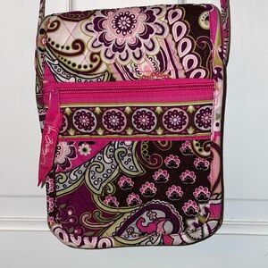 Vera Bradley Very Berry Paisley Hipster Crossbody EUC